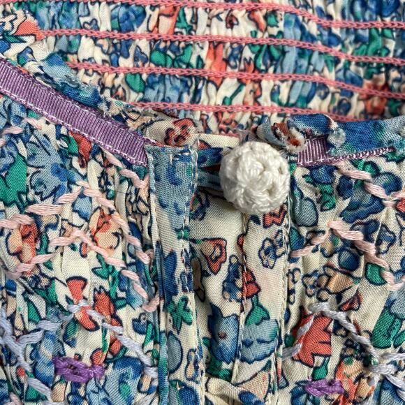 Free People Molly Jo Floral Midi Sleeveless Dress Prairie Cottage Bohemian XL - Picture 5 of 17